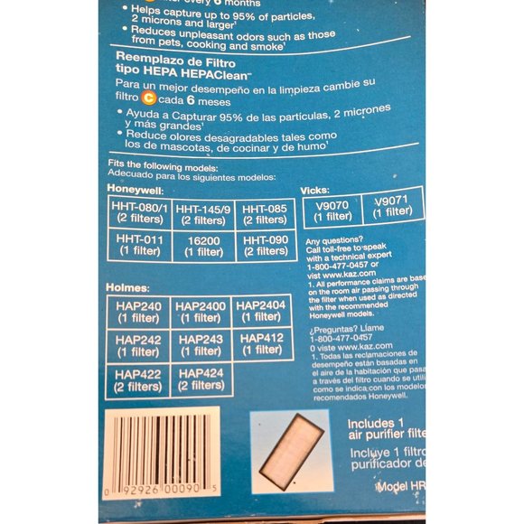 NIB Honeywell HEPA Clean Air Purifier Filter Model HRF-C1 - Picture 5 of 8